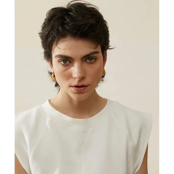 Mabel Love Co Earrings Molten Aura Hoop Earrings