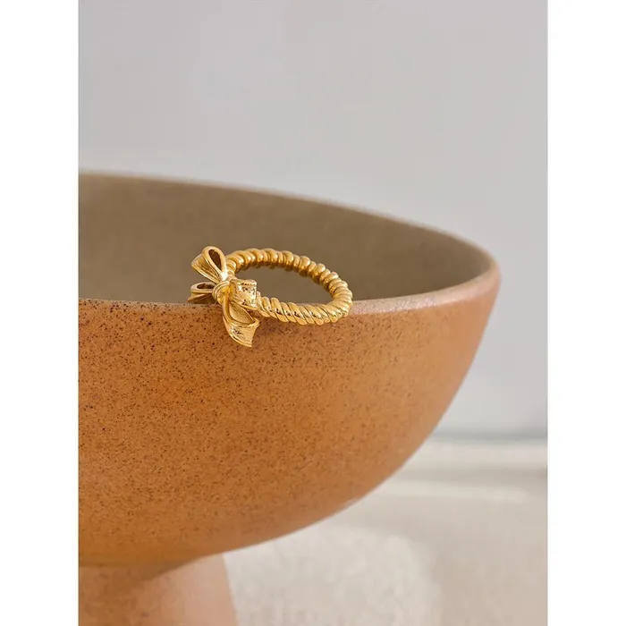 Mabel Love Co Rings Gold Bow Ring