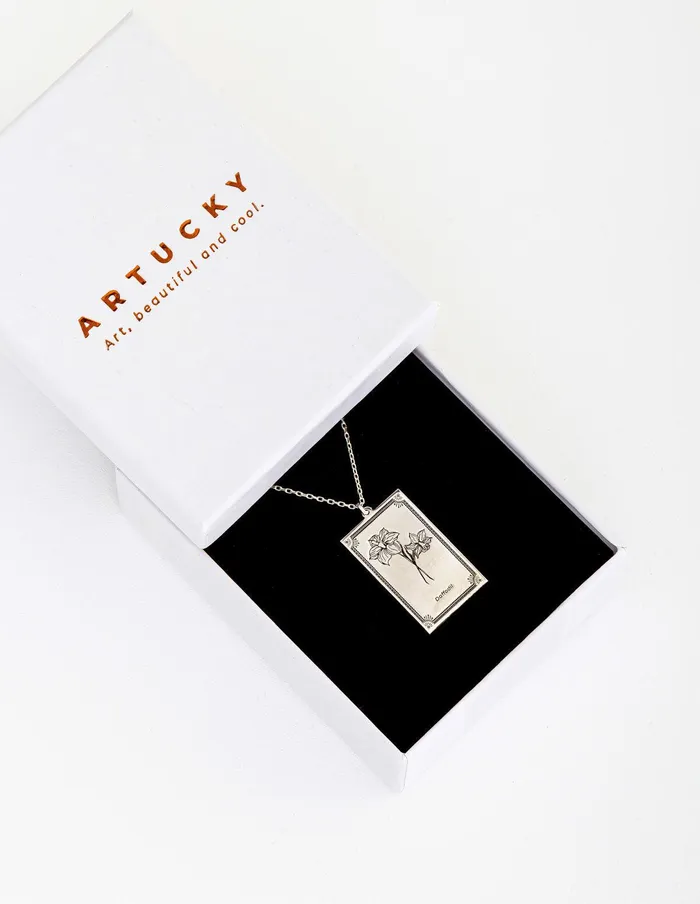 March Birth Flower Necklace Daffodil artuckycom Necklaces
