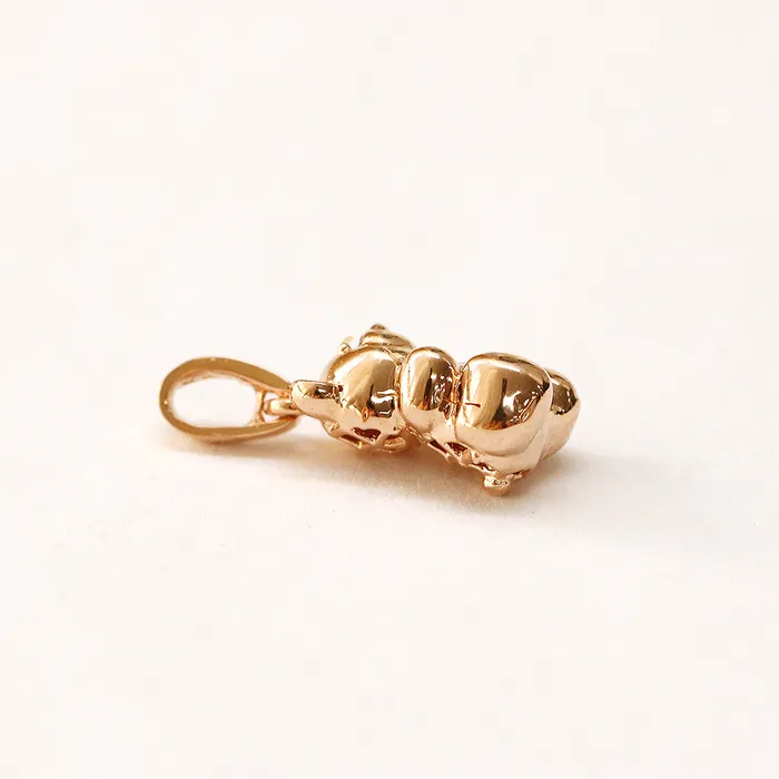MinimalBijoux 14K 18K Gold Rabbit Bear Necklace Pendant Necklaces