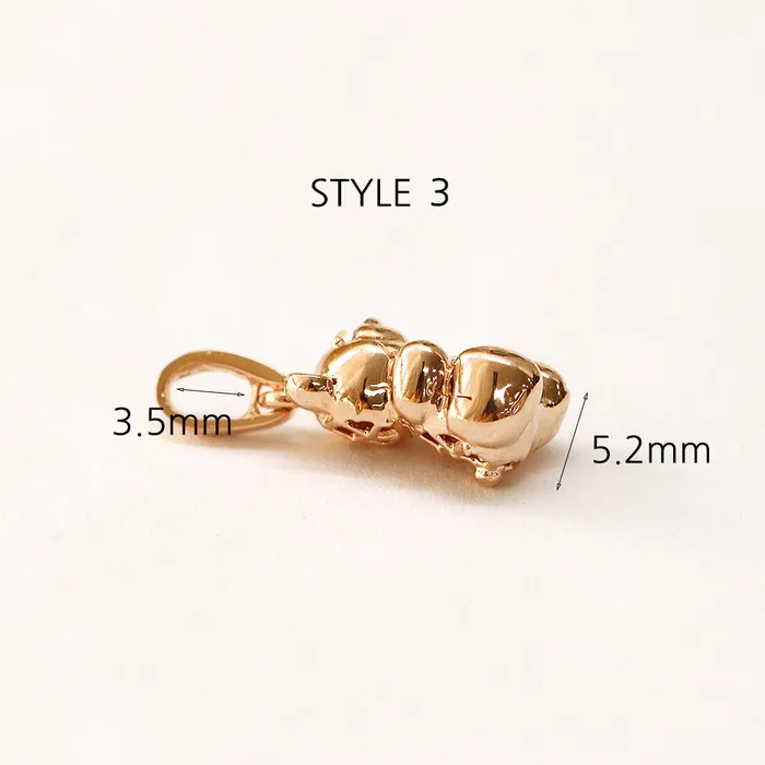 MinimalBijoux 14K 18K Gold Rabbit Bear Necklace Pendant Necklaces