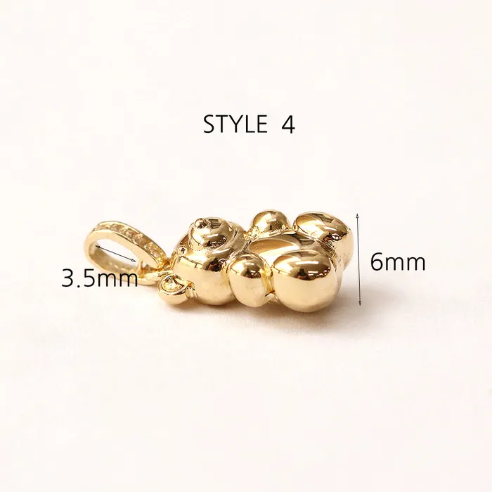 MinimalBijoux 14K 18K Gold Rabbit Bear Necklace Pendant Necklaces