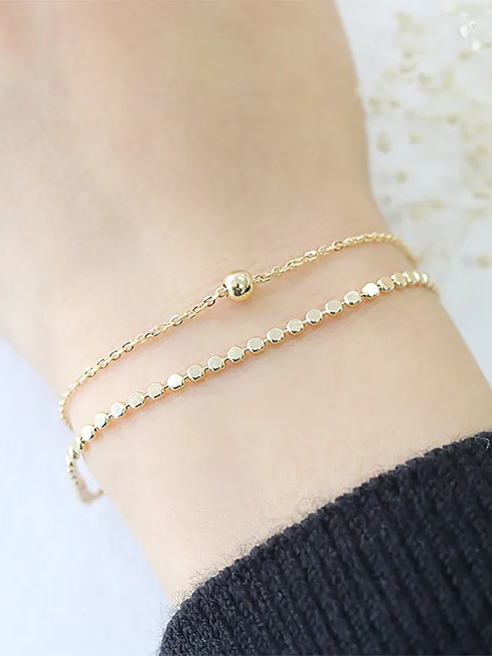 MinimalBijoux 14K Gold Layered Ball Bracelet Bracelets