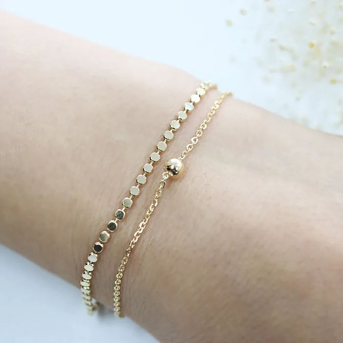 MinimalBijoux 14K Gold Layered Ball Bracelet Bracelets