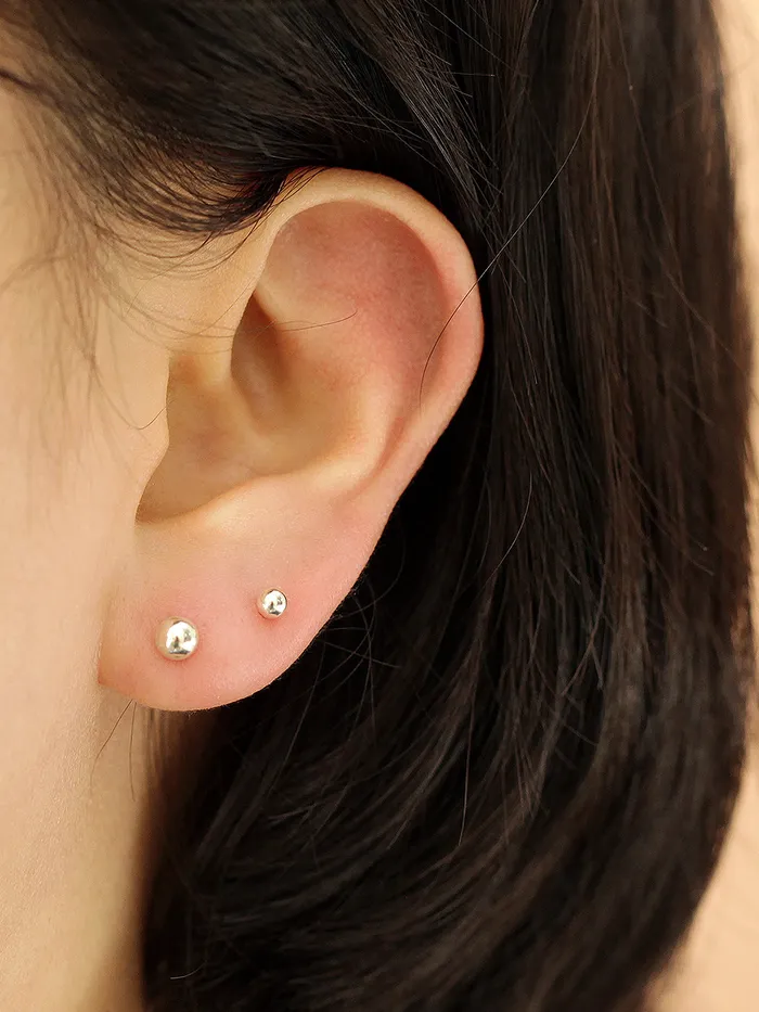 MinimalBijoux 925 Silver 3mm 4mm BALL externally threaded Labret piercing 20g Rings