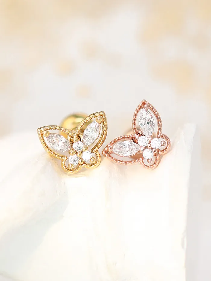 MinimalBijoux Butterfly Cubic CZ Cartilage earring Earrings