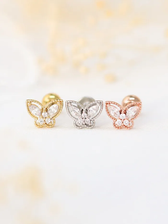 MinimalBijoux Butterfly Cubic CZ Cartilage earring Earrings