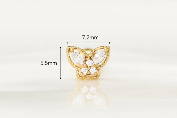 MinimalBijoux Butterfly Cubic CZ Cartilage earring Earrings