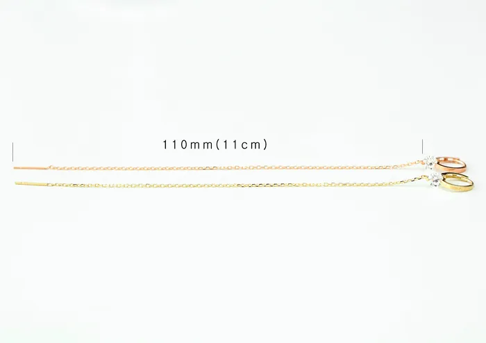 MinimalBijoux Earrings 14K Gold Cubic Long Hoop Earring