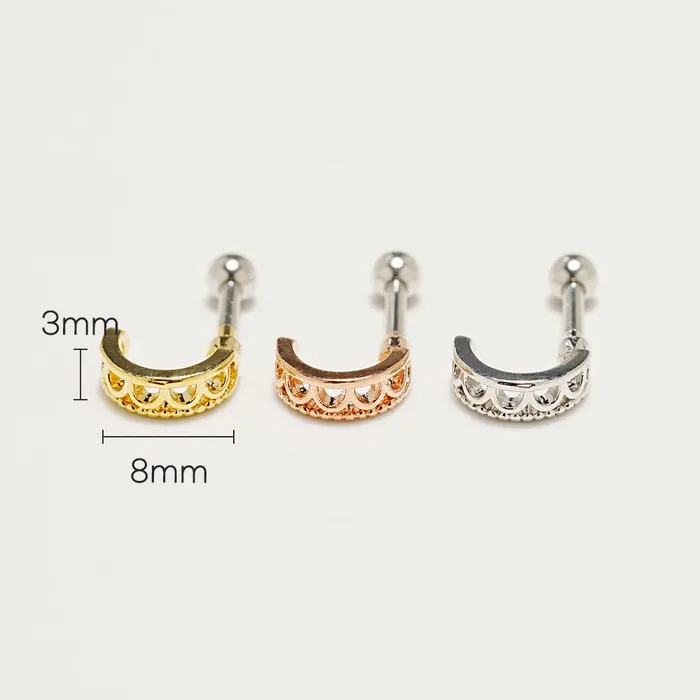 MinimalBijoux Earrings Sound Dotted Cartilage Ear Piercing 16G