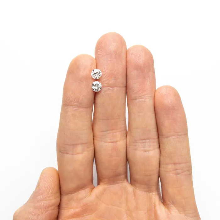 Misfit Diamonds Rings 103cttw 2pc 519x510x299mm 527x518x309mm SI HI Old European Cut Matching Pair 2443901