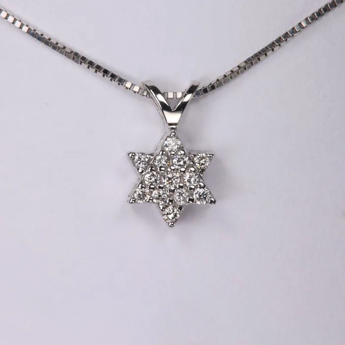 Moriartys Gem Art Necklaces 14K White Gold and Very Fine Diamond Star Pendant 20 Carats Moriartys Gem Art Necklaces 14K White Gold and Very Fine Diamond Star Pendant 20 Carats