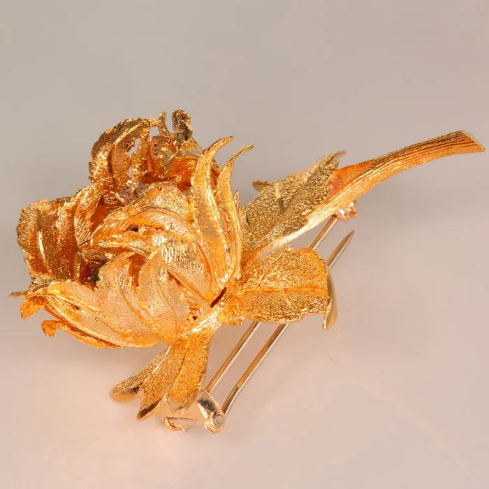 Moriartys Gem Art PreStyled Sets 18K Yellow Gold PinBrooch by Hammerman Brothers