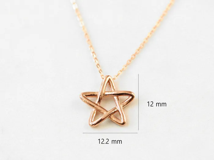 Necklaces 14K Gold Star Necklace MinimalBijoux