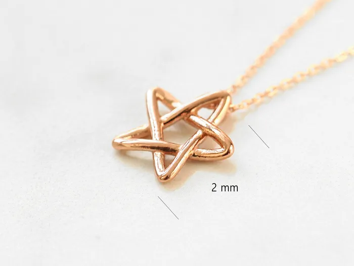 Necklaces 14K Gold Star Necklace MinimalBijoux