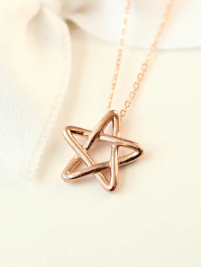 Necklaces 14K Gold Star Necklace MinimalBijoux