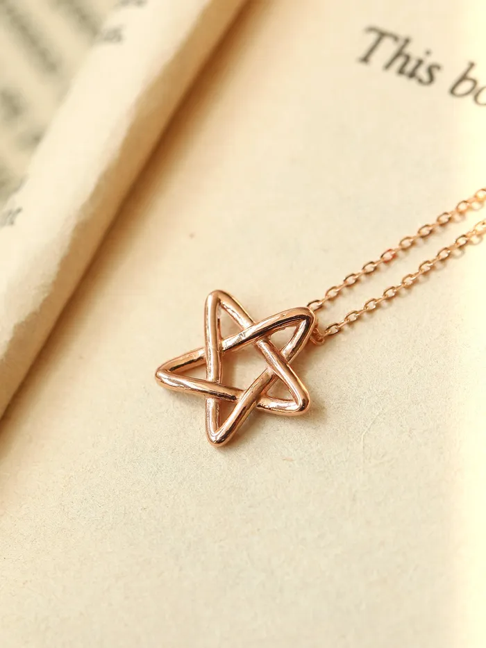 Necklaces 14K Gold Star Necklace MinimalBijoux