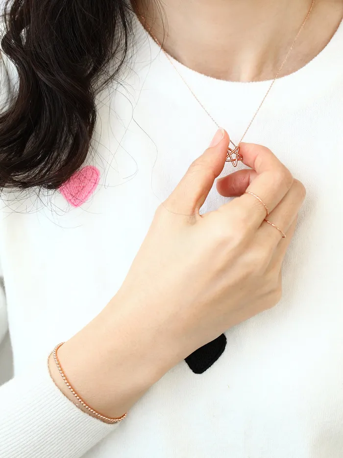 Necklaces 14K Gold Star Necklace MinimalBijoux