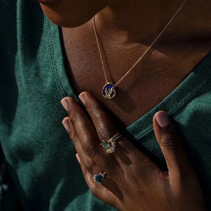 Necklaces Anueva Jewelry 496ct Boulder Opal Mermaid Necklace In 14k Yellow Gold Necklaces Anueva Jewelry 496ct Boulder Opal Mermaid Necklace In 14k Yellow Gold