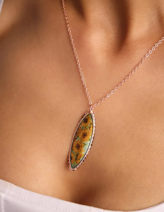 Necklaces artuckycom Van Gogh Sunflowers Necklace