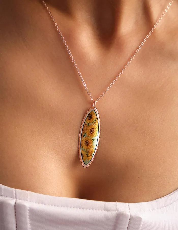 Necklaces artuckycom Van Gogh Sunflowers Necklace