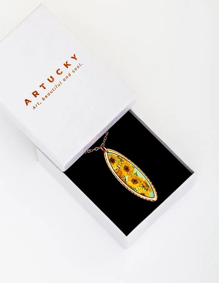 Necklaces artuckycom Van Gogh Sunflowers Necklace