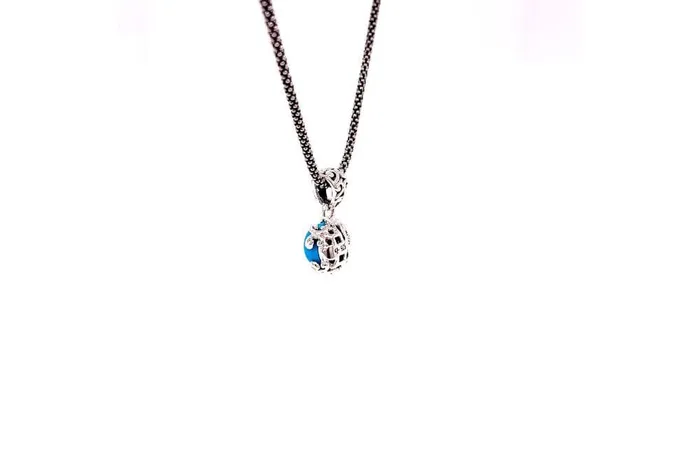 Necklaces Samuel B Glow Necklace Turquoise