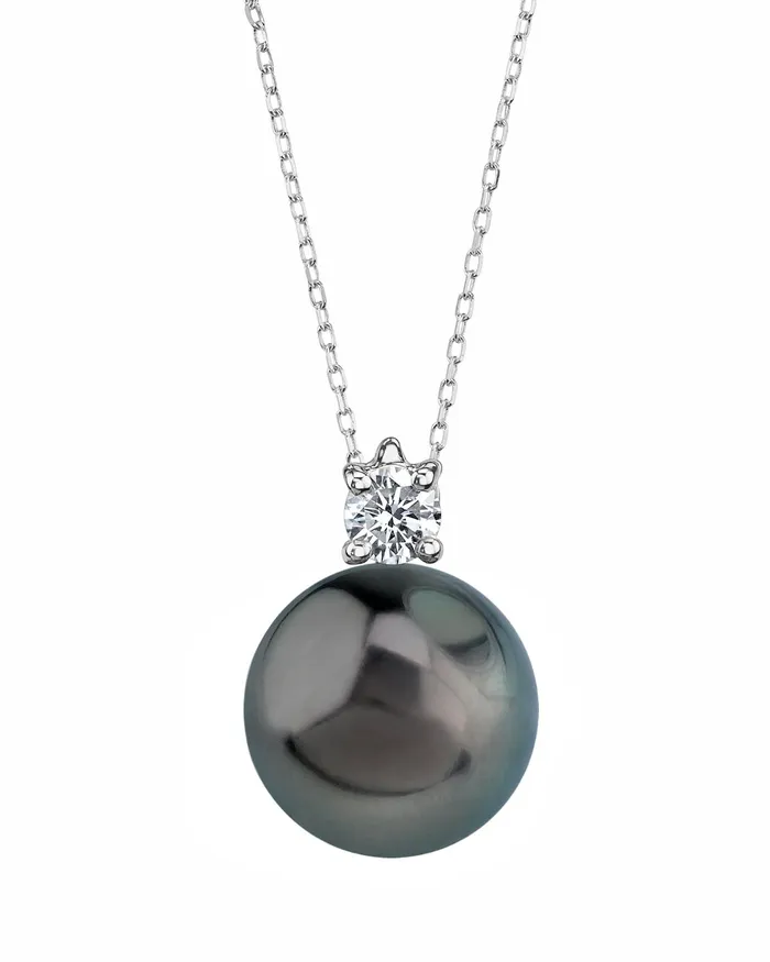 Necklaces SPT Tahitian South Sea Pearl Diamond Ellie Pendant