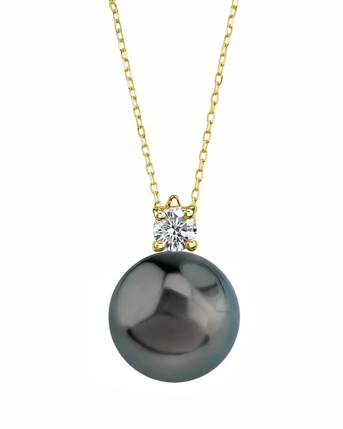 Necklaces SPT Tahitian South Sea Pearl Diamond Ellie Pendant Necklaces SPT Tahitian South Sea Pearl Diamond Ellie Pendant