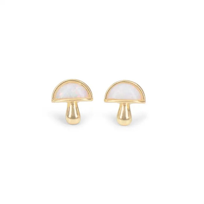 Opal Mushroom Stud Earrings Wildflower Co Earrings