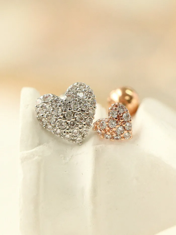 Pave heart Cartilage Earring MinimalBijoux Earrings