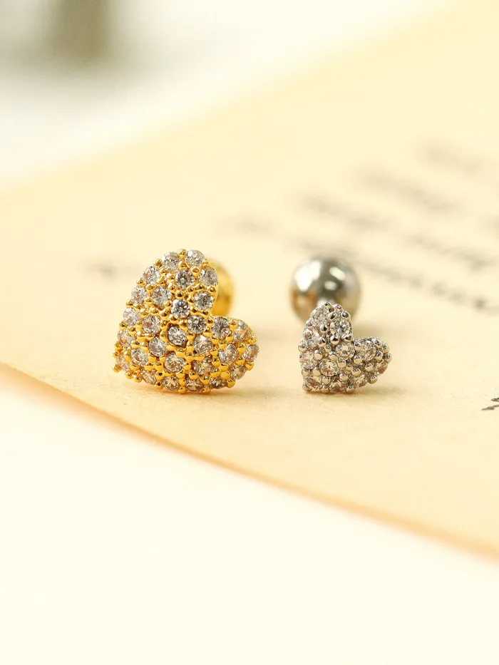 Pave heart Cartilage Earring MinimalBijoux Earrings