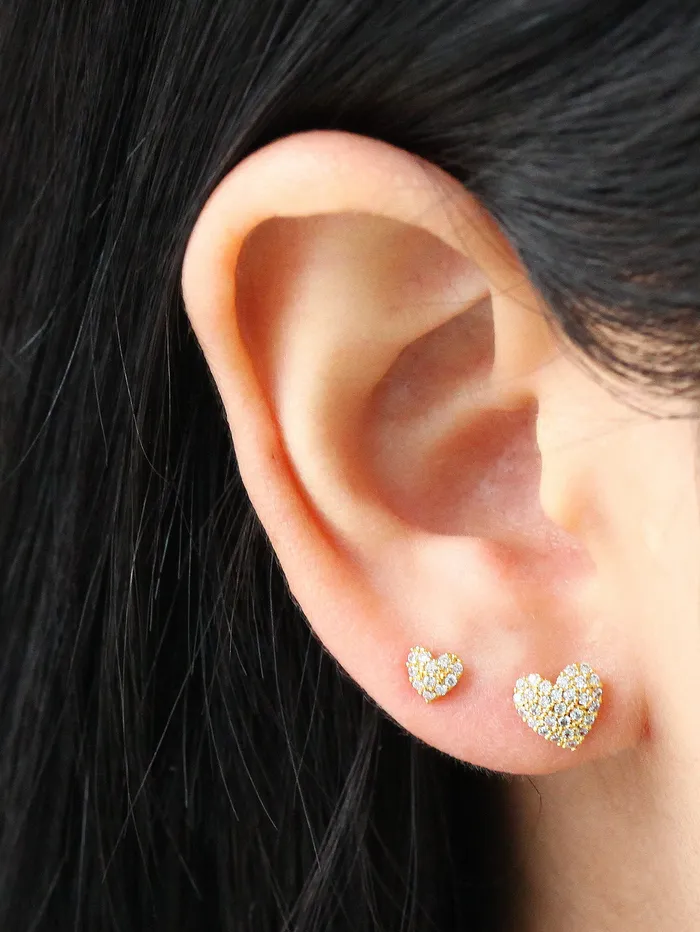 Pave heart Cartilage Earring MinimalBijoux Earrings