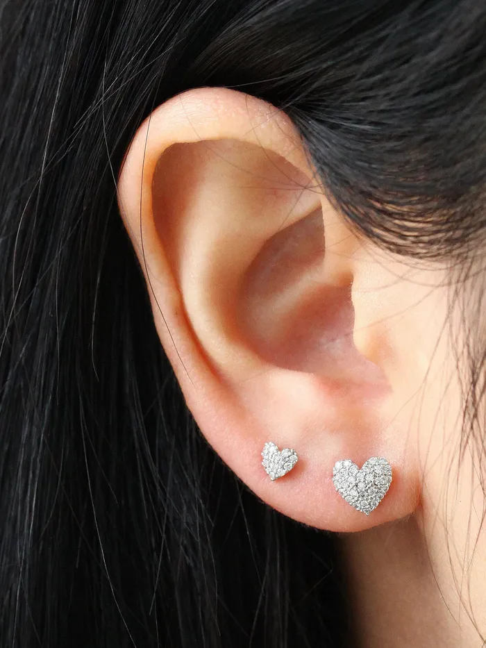 Pave heart Cartilage Earring MinimalBijoux Earrings