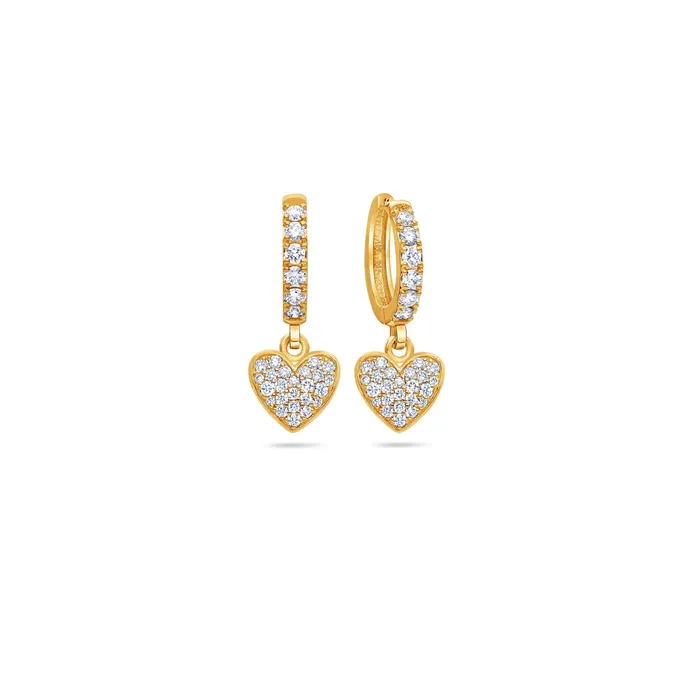 Pico Hanging Heart Hoop Earrings IF Co Earrings