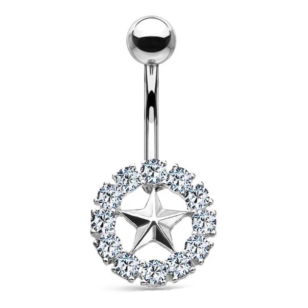 Rings Crystal Star Belly Ring Tulsa Body Jewelry Rings Crystal Star Belly Ring Tulsa Body Jewelry