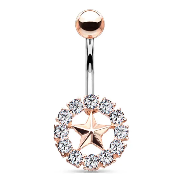 Rings Crystal Star Belly Ring Tulsa Body Jewelry Rings Crystal Star Belly Ring Tulsa Body Jewelry