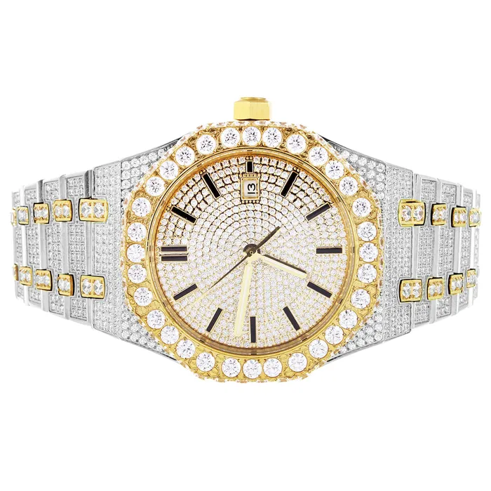 Rings EMPIRE Moissanite Diamond Bezel Two Tone Watch