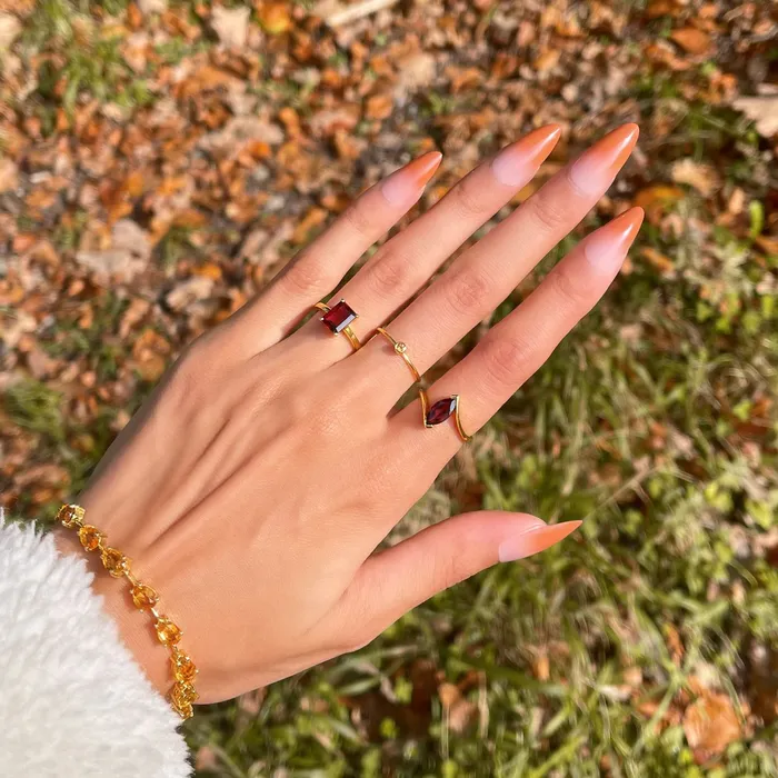 Rings Fire Goddess Garnet Crystal Ring Beau Life