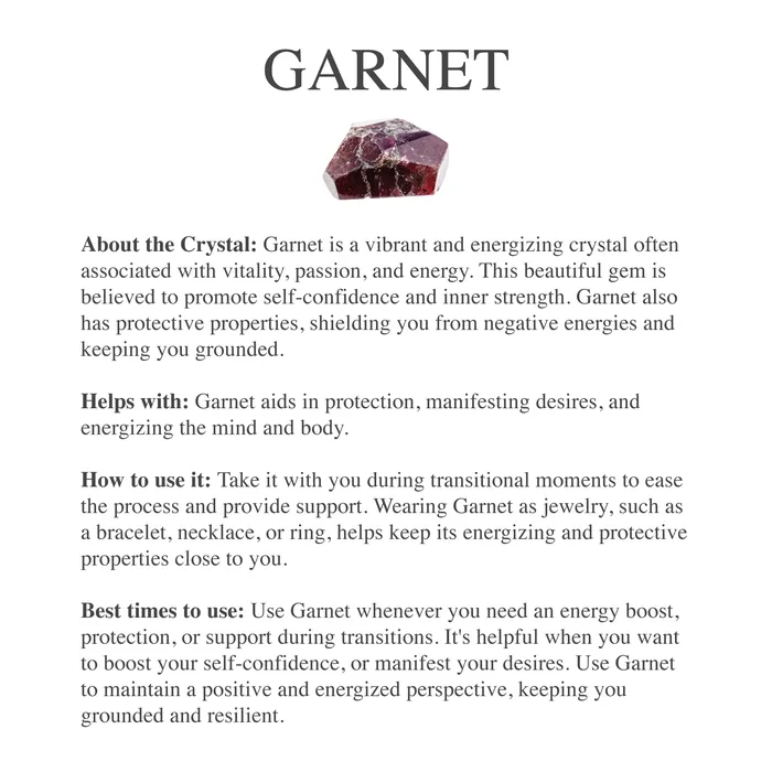Rings Fire Goddess Garnet Crystal Ring Beau Life