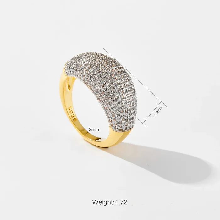 Rings Mabel Love Co Pave Crystal Dome Ring
