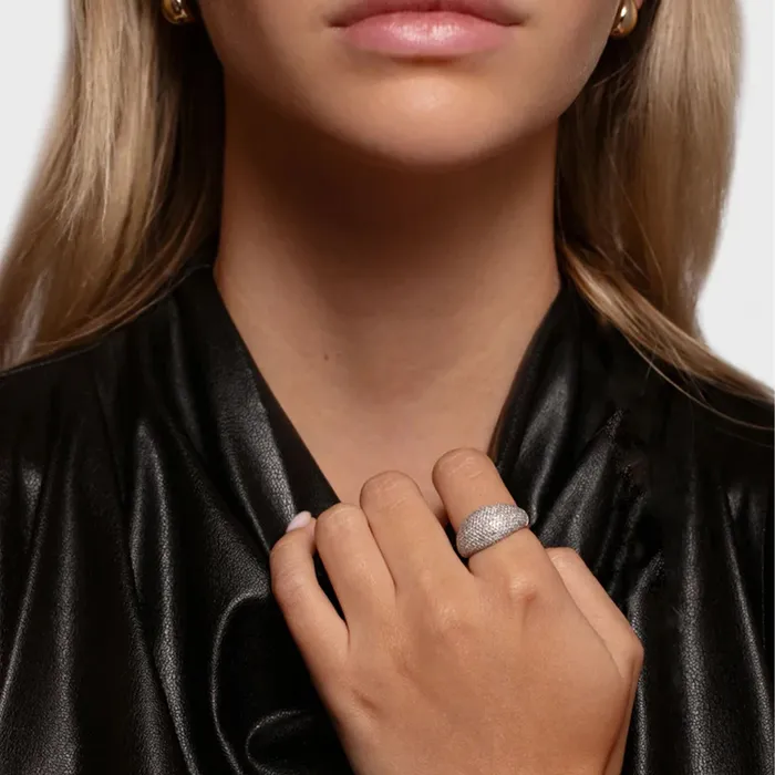 Rings Mabel Love Co Pave Crystal Dome Ring