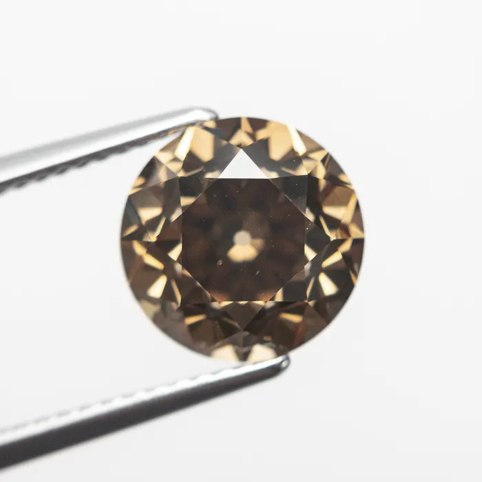 Rings Misfit Diamonds 410ct 957x954x679mm GIA SI1 Fancy Dark OrangeBrown Modern Antique Old European Cut 1940001