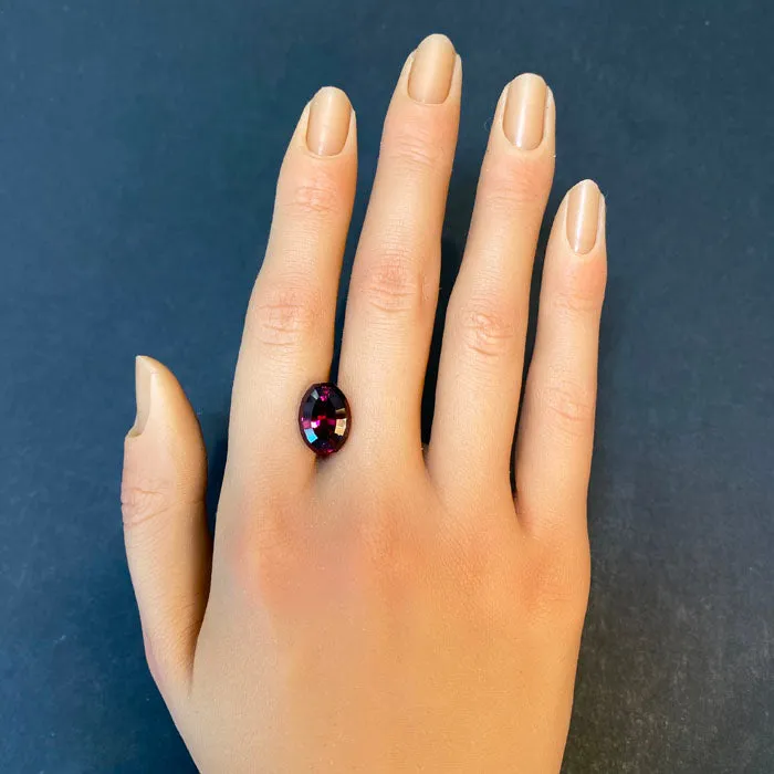 Rings Oval Cut Rhodolite Garnet 888 Carats Moriartys Gem Art