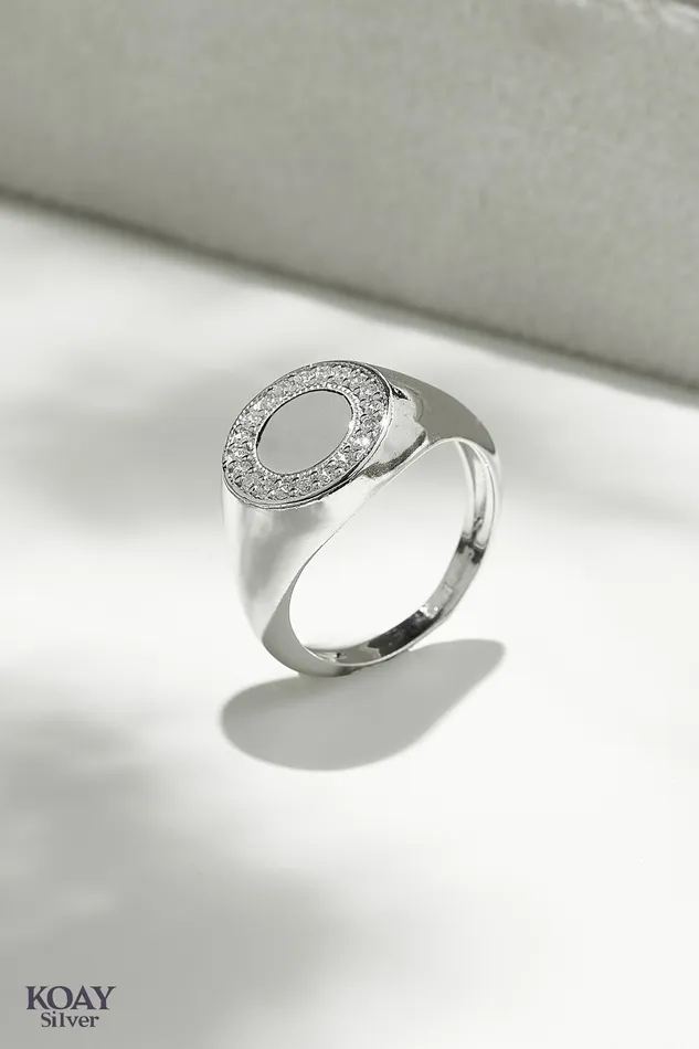 Rings Round Zircon Ring KOAY Silver Store