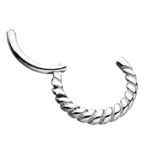 Rings Tulsa Body Jewelry Braided Hinged Segment Ring