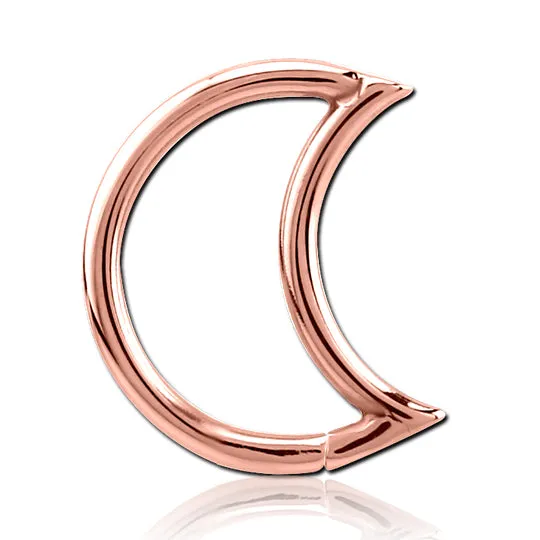 Rings Tulsa Body Jewelry Moon Shaped Rose Gold Continuous Ring