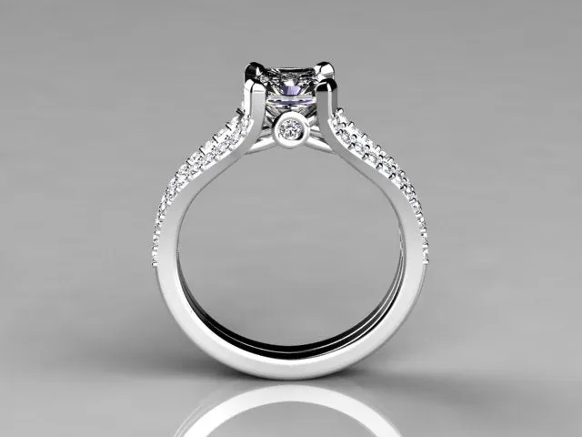 Rings vendorunknown Christopher Michael Split Shank Princess Diamond Engagement Ring Rings vendorunknown Christopher Michael Split Shank Princess Diamond Engagement Ring