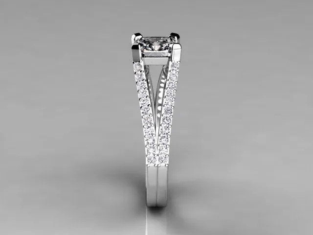 Rings vendorunknown Christopher Michael Split Shank Princess Diamond Engagement Ring Rings vendorunknown Christopher Michael Split Shank Princess Diamond Engagement Ring