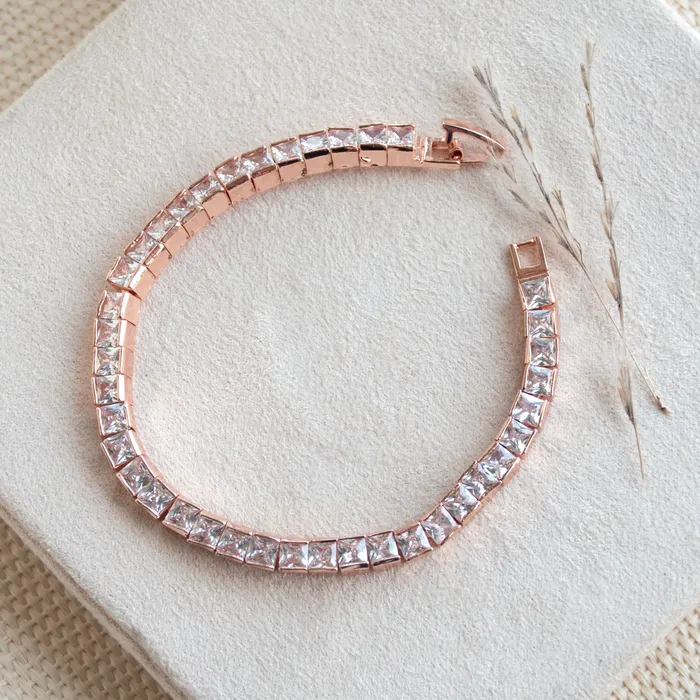 Rosy Glam Tennis Bracelet Upakarna Bracelets